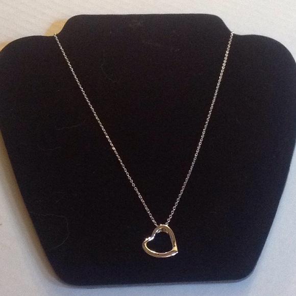 Sterling Silver Slide Heart Pendant & Chain 925 - Picture 4 of 8